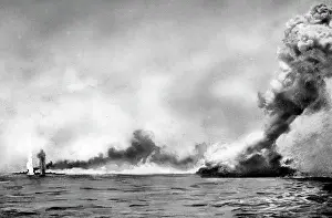 Sinks: HMS Queen Mary sinking, 1916