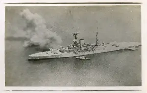 Bombarding: HMS Ramillies bombarding Turkish positions