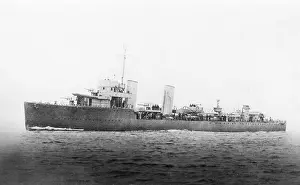 Thornycroft: HMS Shakespeare, British destroyer at sea, WW1