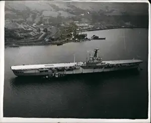Gareloch: HMS Triumph aircraft carrier on the River Clyde