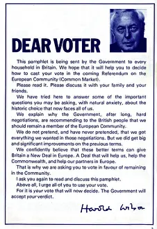 Voting: HMSO pamphlet, Referendum on European Community