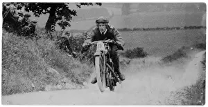 Tomblin: H.O. Tomblin on his racing motorcycle