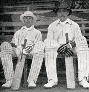 Bats: Hobbs and Rhodes, Australian cricketers