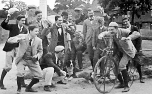 A hobby-horse bicycle