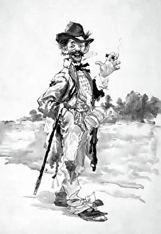 Satirizing: Hobo Smoking Cigar, 1899