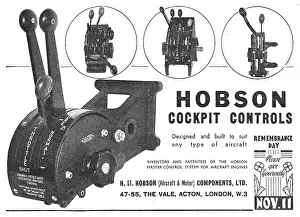 Carburettors: Hobson Aero Engine Carburettors & Cockpit Controls