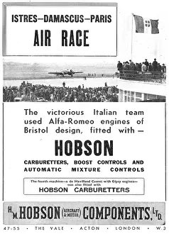 Carburettors: Hobson Aero Engine Carburettors & Cockpit Controls