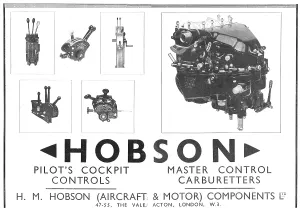 Carburetters: Hobson Carburetters & Cockpit Controls