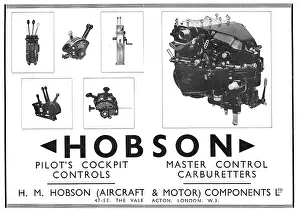 Carburetter: Hobson Pilot's Cockpit Controls : Carburetter Controls