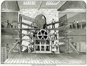 Hoes: Hoe's ten feeder printing machine 1871