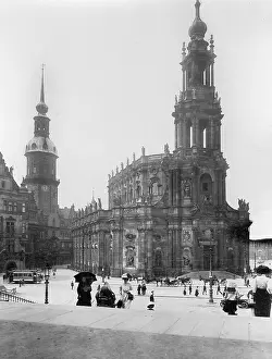 Hofkirche: The Hofkirche in Dresden, 1905