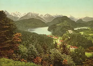 Schwangau: Hohenschwangau Upper Bavaria - Panorama