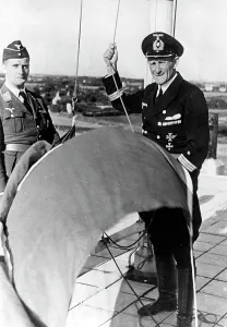 Hoisting: Hoisting of the flag after the occupation of Jersey, 1940