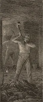 Explosions: Holers at work in a thick seam of coal 1888