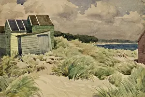 Mudeford: Holiday beach huts at Mudeford, Dorset