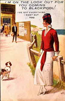 Suggestive: Holiday postcard, Blackpool