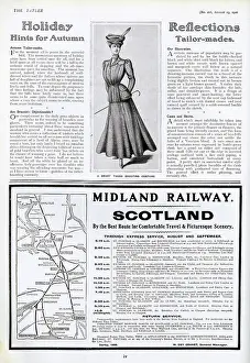 Hints: Holiday reflections and advert for Midland Railway