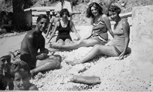 Holidaymakers: Holidaymakers on a beach