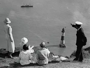 Beachy: Holidaymakers and an officer at Beachy