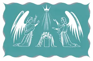 Pacey: Holy Child in Crib ? with two angels