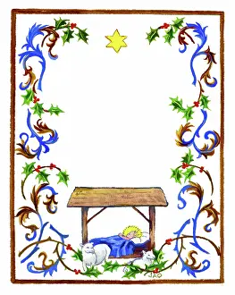 Ockenden: Holy Child in Crib with lambs