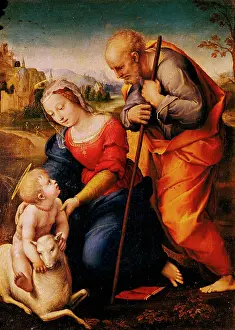 Sanzio: The Holy Family with a Lamb, by Raphael