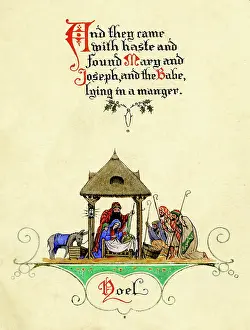 Haste: The Holy Family with three shepherds