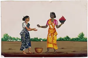 Devotee: HOLY MAN GIVING ASH