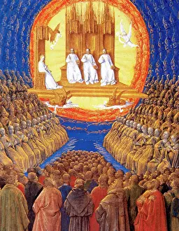 Blessing: Holy Trinity in the glory of paradise. Miniature