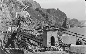 Suspension: Holyhead Suspension Bridge at South Stack