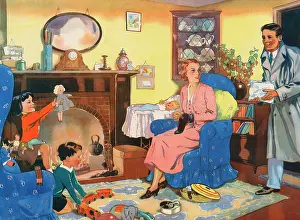 Mantlepiece: The Home - 1930s educational poster