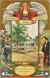 Abode: The Home of Abraham Lincoln - Postcard