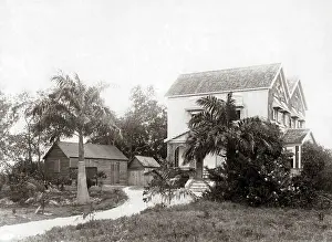 Barbados: A home in Barbados, West Indies, circa 1900