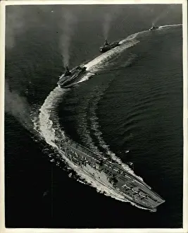 Cromarty: Home Fleet greeting Queen Elizabeth II on her return