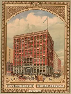 Jenney: Home Insurance Company, First Skyscraper, Chicago, 1885
