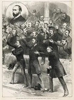 Parnell: Home Rulers shouting in the House of Commons