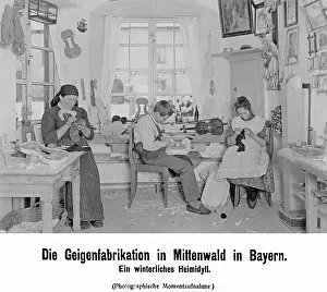 Grandmother: Home workers making violins, 1909