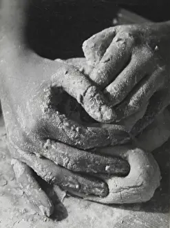Kneading: Homemade cookies: Kneading hands with