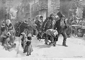 Homeward: Homeward bound working men carrying their ?
