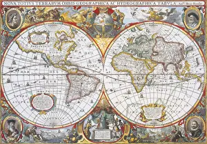 Continents: Hondius World Map, 1630