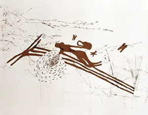 Mesolithic: Honey gatherer on tree