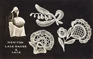 Honiton: Honiton, Devon - Lace maker and her work