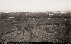 Honolulu: Honolulu from Punch Bowl, Hawaii, Taber studio