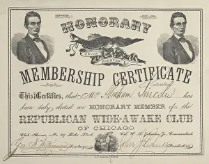 Nominees: Honorary membership certificate for Abraham