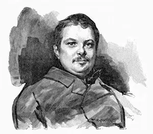Balzac: Honore de Balzac engraving by Rousseau