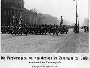Zeughaus: The honour guard on New Year's Day, 1910