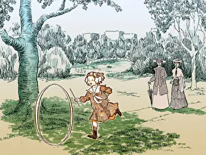 Exercising: Hoop Rolling, 1904