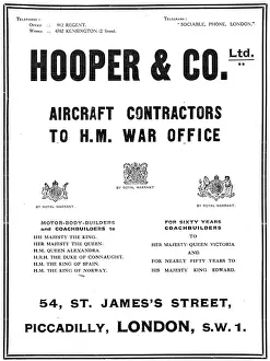 Coachbuilders: Hooper & Co - Coachbuilders & Aeronautical Engineers
