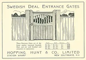 Hopping: Hopping Hunt & Co. Gate Advertisement