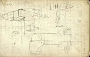 Notebook: Horace Short's notebook - sketches of Wright Flyer at Pau